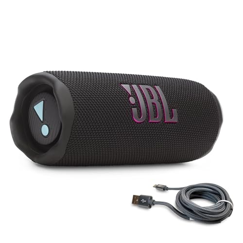 Image of JBL Flip 7 (Black /Orange) + Bundle with USB-C Braided Cable