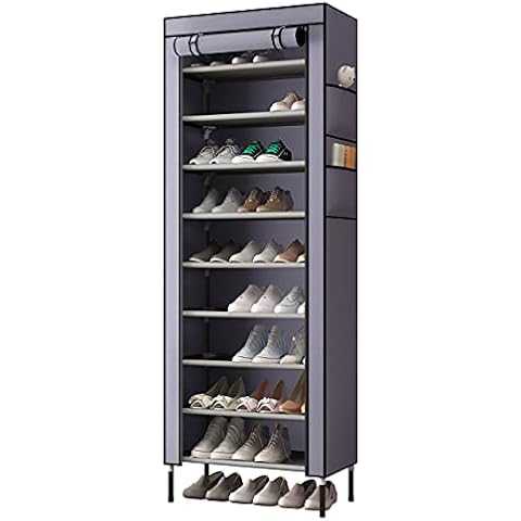 AcornFort S203 10-Tier Shoe Rack with Cover Cover