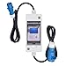 Messe mit günstig Kaufen-kyaoayo LCD Digitaler Stromzähler 230V, Wasserdicht Mobile Tragbar Stromverbrauchsmesser mit Industriestecker/Gummikabel/Geeicht Reset, Energiekostenmessgerät für Elektrofahrzeuge/Industriemaschinen