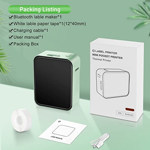 Vasttron Label Maker Machine Thermal Bluetooth Label Printer With Tape Inkless Rechargeable Mini Labeler Small Handheld Sticker Maker With Multiple Templates For Office Home Storage Organizing #TOP6