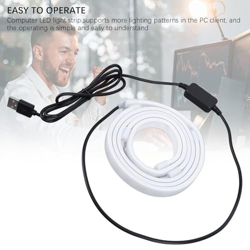Tira de LED para computadora con luz RGB sincronizable USB miniatura 6