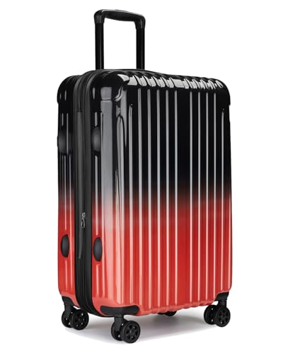 Image of Checked Luggage, 24 Inch Hardside Suitcase, Lightweight Hardshell with TSA Lock, Large Suitcase with Spinner Wheels