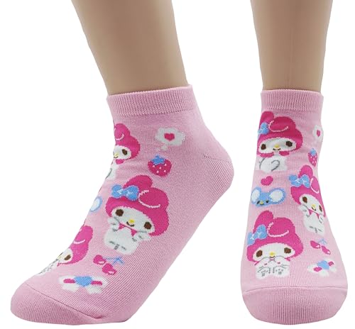 Image of JJMax Women's Kitty Cute Cartoon Cotton Blend Ankle Socks Sets