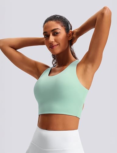 Image of Sports Bras for Women Criss-Cross Back Padded Workout Tank Tops Medium Support Crop Tops for Women