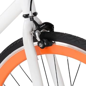 Fixed Gear Bike - Lightweight Single Speed Road Commuter Bike with Flip-Flop Hub for Urban Riding 700c 59 cm