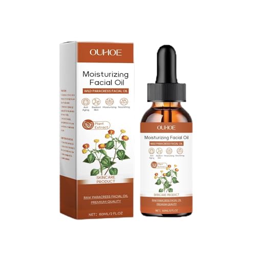Jxectxg Paracress Facial Oil, 100% Pure Organic Paracress Facial Oil, Anti-Aging Moisturizing Essential with Spilanthes Acmella Oleracea Flower & MCT for Wrinkle Reduction Hydration, Brightening
