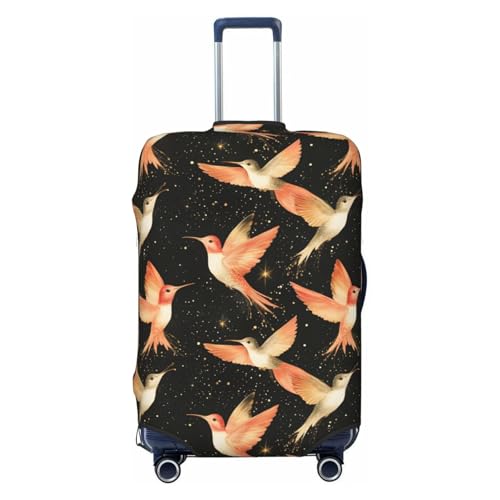 Luggage Cover Protector - Classy Bird Flash Gold Print Suitcase Covers for Luggage Fit 22-24 Inch Suitcase