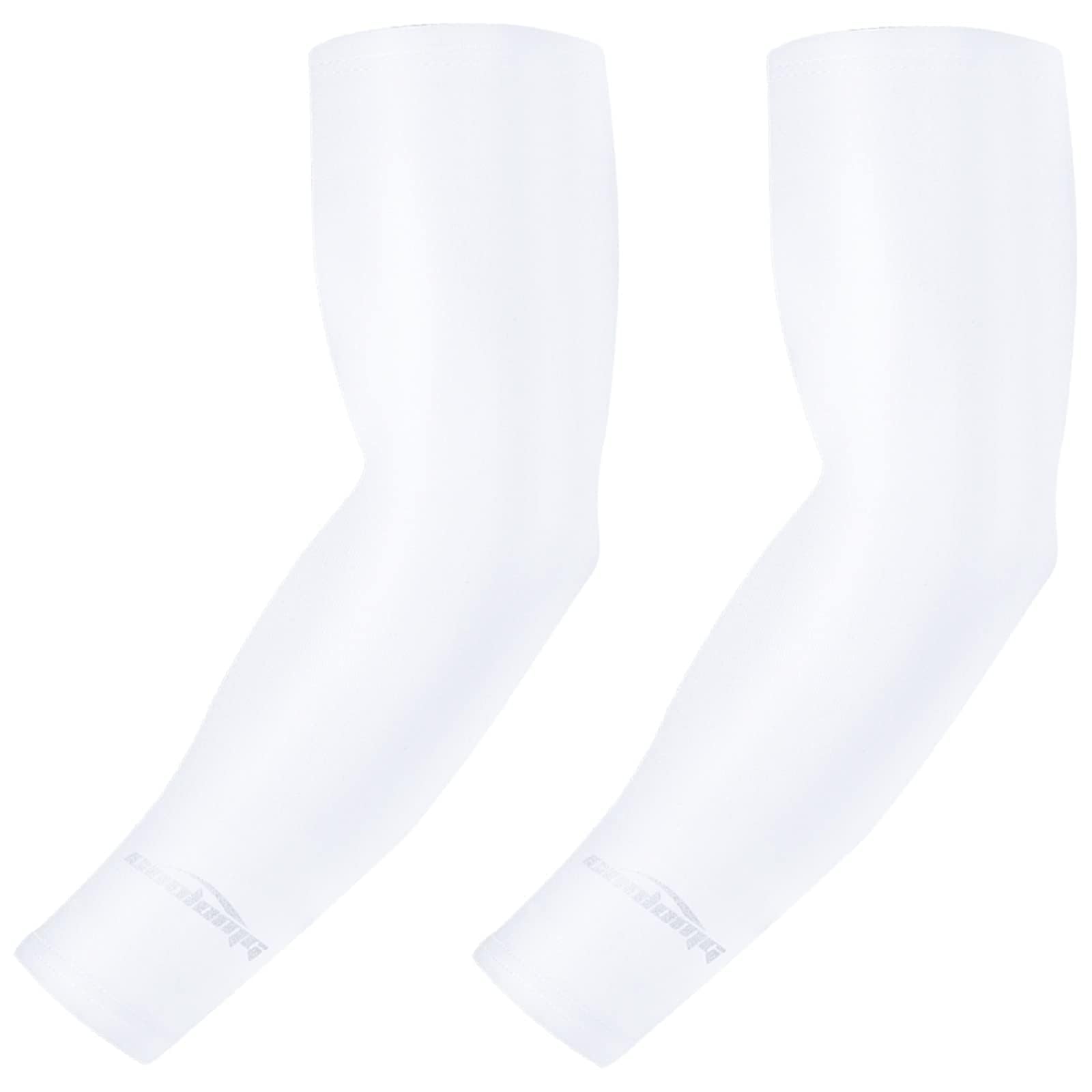 COOLOMG 1Pair Compression Arm Sleeves UV Protection Cover Elbow Arm Warmers for Kids Adults 20+ Colors/Patterns