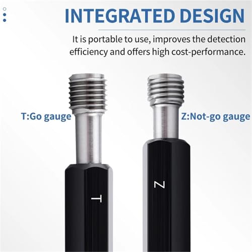 1PCS 2B UNC2-56 3-48 4-40 5-40 6-32 8-32 10-24 12-24 1/4 5/16 3/8 Steel Gage American Standard Thread Gauge(1-8UNC-2B) miniatura 3