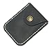 JingRongDa Handmade Men's Slim Genuine Leather Card Holder with Secure Closure Design Front Pocket Design Card Case for Everyday Carry (Black)