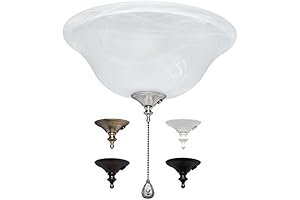 Harbour Breeze Alabaster 3-Light Incandescent Ceiling Fan Light Kit