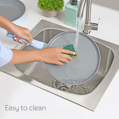 Image of Borosil Ceramic Vajra 26 cm Flat Tawa | Gas Stove & Induction Compatible, Dishwasher Safe | PFOA and PFAS Free Tava | 1 Year Warranty, Sky Blue