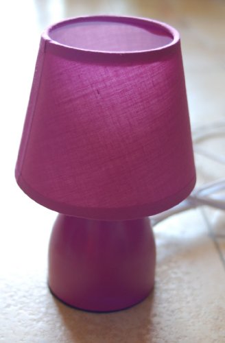 Preisvergleich Produktbild Touchlampe Tischlampe mit Textilschirm (lila / pink)
