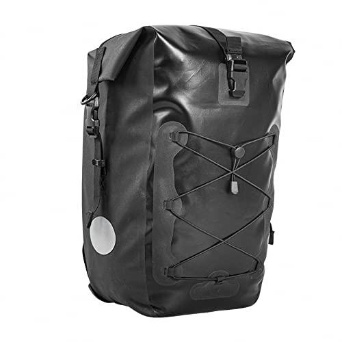 MAOTN 25 Liter Motorradrucksack, reiserucksack mit reflektierenden streifen und großem fassungsvermögen, pendlerfahrrad-rücksitzregaltasche,Black,25L