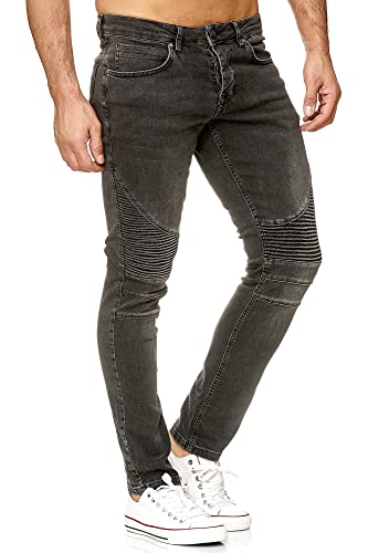 Jeans Biker en Denim Tazzio 16517 Coupe Slim Fit et Look Destroy - 2
