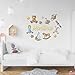 Detalles Creativos | Vinile con motivo + nome in vinile personalizzato con figure decorative per bambini, decorazione per asilo e camera da letto (giocattoli)