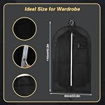 Garment Bag for Hanging Clothes, Black Suit Bag Cover for Men Travel, Foldable Garment Bags for Hanging Clothes, Breathable Dance Costume Storage, 23.6x43.3inch Dress Protector with Zipper