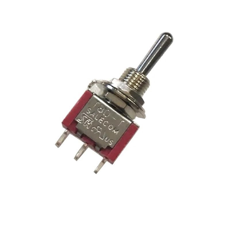 HBTSPJNT 5PCS SH T8014B Lever 3Pin One Side Momentary ON-Off-MOM SPDT Toggle Switch