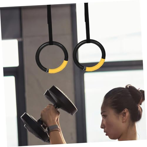 Yardwe 1 par anillas gimnásticas con correas para entrenamiento indoor miniatura 5