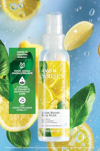 Avon Senses Body Mist 100ml (Lemon Burst Lemon & Basil Scent) - Image 4