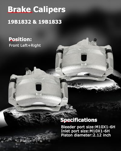 Image of cciyu 19B1832 19B1833 Front Left & Right Brake Calipers With Bracket For Acura For EL 1997-2000,For Honda For Civic 1996-2011,For Honda For Insight 2010-2014