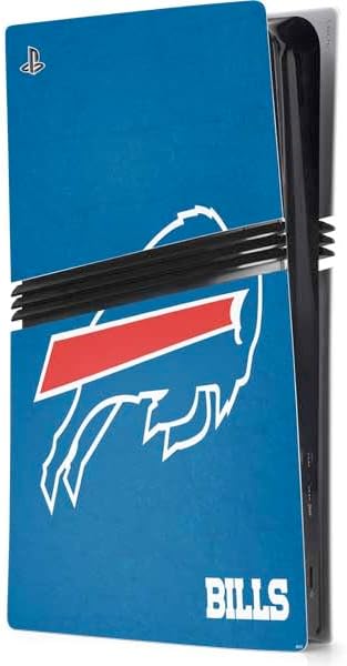 Skinit Decal Gaming Skin Compatible with PS5 Pro Console - Officially Licensed NFL Buffalo Bills Distressed Design