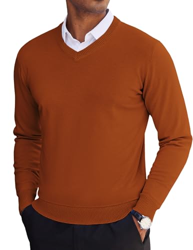 Check out this COOFANDY Men's V Neck Dress Sweater Slim Fit Business Casual Dressy Sweater Shirts Long Sleeve Soft Basic Pullover Sweater Caramel Brunt Orange Medium from Amazon! Check out this COOFANDY Men's V Neck Dress Sweater Slim Fit Business Casual Dressy Sweater Shirts Long Sleeve Soft Basic Pullover Sweater Caramel Brunt Orange Medium from Amazon!