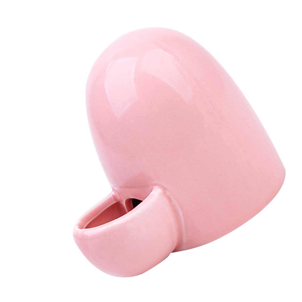 HOUDERCO Automatic Pet Feeder Ceramic Bowl for Hamsters Rabbits and Small Pets Self Dispensing Water Dispenser Supplies Pink for Easy Feeding