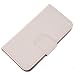 Produktbild Gukas PU Leder Tasche Hülle Für Sony Xperia X F5121 5" Handy Flip Design Brieftasche mit Kartenfächer Schutz Protektiv Case Cover Etui Skin Shell (Farbe: Weiss)