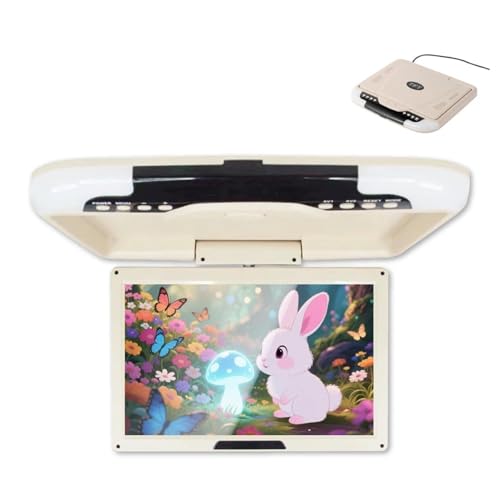 Monitor DVD for coche de 12,1'' con reproductor vídeo y pantalla LED RGB HD 1280 x 800 for montaje en techo(Beige)