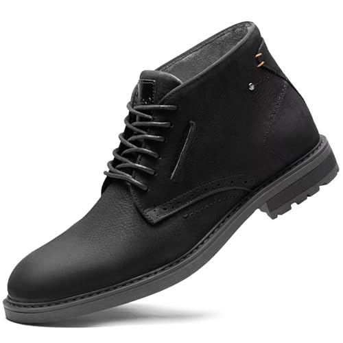 Image of Arkbird Men's Chukka Boots, Leather Ankle Dress Boot Casual Oxfords Lace Up Work Shoes