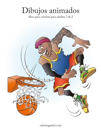 Dibujos animados libro para colorear para adultos 1 & 2 (Spanish Edition)