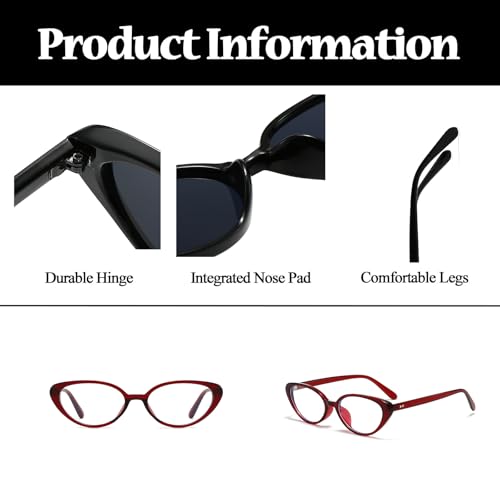 Image of LJCZKA Oval Blue Light Blocking Glasses for Women Men Retro Small Oval Frame Fashion Cat Eye Y2K Computer Eyeglasses