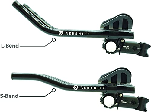 Redshift Quick-Release Clip-On Bike Aero Bars, Bicycle Handlebar Rest, Aluminum Aerobar Extensions For Road, Triathlon, Mountain, Hybrid, Gravel Bikes, Cycling Biking Accessories Part, S-Bend #TOP4