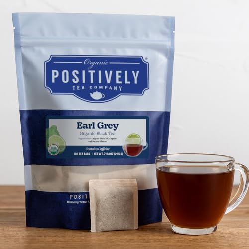 Image of Organic Positively Tea Company, Earl Grey Black Tea Bags, 100 Count