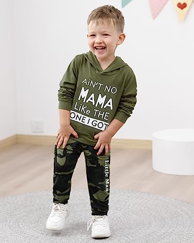 Image of DISAUR Toddler Boy Clothes Baby Outfits, Little Boys Summer Letter Printed Short Sleeve with Pants 2PCS Clothing Set