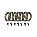BEME International 2-Inch Diameter Wood Drapery Clip Rings, Vintage Gold