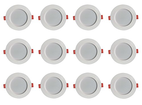 BENE Konnect Virgin Plastic Round Ceiling Light, (White 7w, Pack of 12 Pcs)