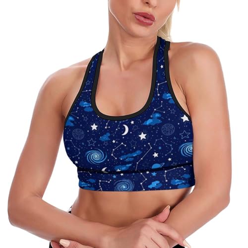 Image of Womens Comfortable Sports Bra Workout Tank Tops Racerback Fitness Gym Bra for Yoga Running