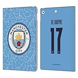 Head Case Designs Offizielle Manchester City Man City FC Kevin De Bruyne 2020/21 Spieler Home Kit Gruppe 1 Leder-Wallet-Hülle Kompatibel mit Apple iPad 10.2 2019/2020/2021