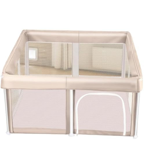 Guyyelt ベビーサークル 折りたたみ式 メッシュ 組み立て不要 コンパクトに収納 安定 通気性 高さ65cm 多機能 ボールプール 0〜3歳児向け 室内遊び場 持ち運びが簡単 洗濯可能 ベビーフェンス 子供用 家庭、屋外、庭、幼稚園、保育園、ギフトな