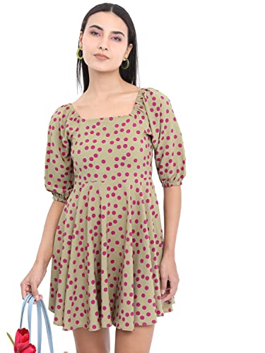 Image of Ketch Women's Fit and Flare Regular Fit Printed Threeforth Sleeve Dress