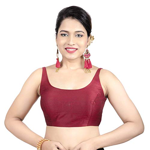 Sleeveless Blouse Saree Banglory Silk Blouse Party Wear Blouse Saree Latest Saree Blouse 182 Maroon
