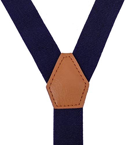 Set de Tirantes y Corbata Ajustable Azul Marino 48" miniatura 2