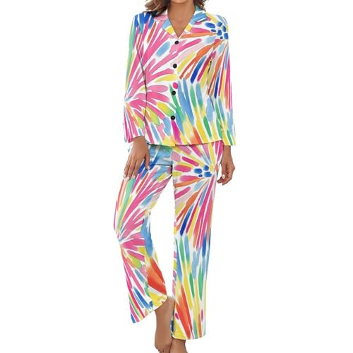 Pyjama deux pièces anti-chaleur et vêtements de nuit d'été d'intérieur respirants grande taille