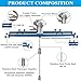 Power Mixer Pneumatic Agitator Clamp-On Drum Agitator Industrial-Grade Pneumatic Shaker Paint Stirring Tool，Air Agitator 1 Pneumatic Paint Mixer, 1 Ton/1000L Tank Mixer with Folding Propelle