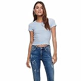 kurz ONLY Damen ONLEMMA S/S Short TOP NOOS JRS T-Shirt, Halogen Blue, L