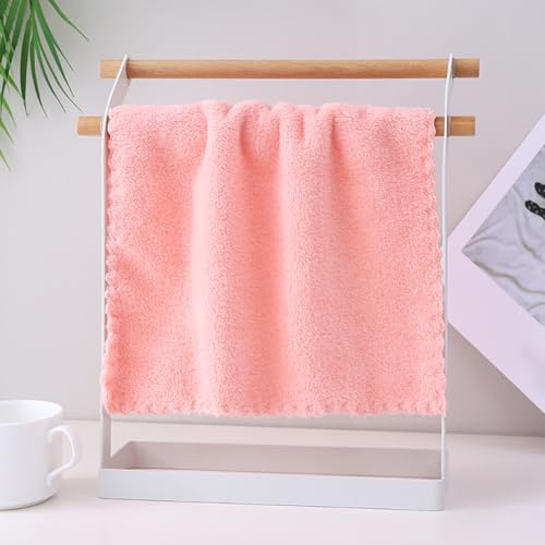Image of GSHLLO 10 Pcs 25 x 25cm Coral Fleece Baby Wash Cloth Soft Newborn Face Cloth Towels Infant Sensitive Skin Washcloths Absorbent Face Washing Cloths Square Facial Cleansing Cloths Makeup Remover Cloth