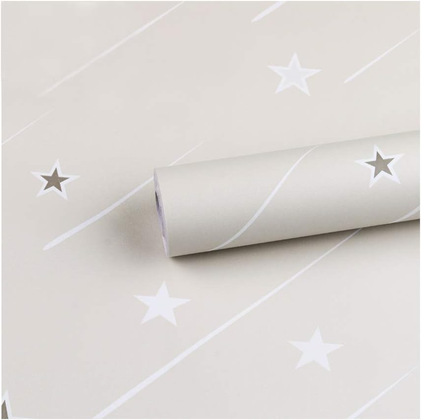 2 Pack Shelf Liners Beige Meteor Shower Self-Adhesive Countertops Protective Papers Line Study Desks Storage Chests 17.7 Inch Wide