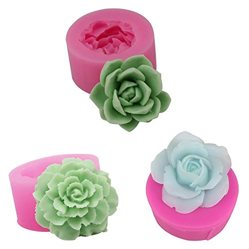 Carrie-ful 3D soap molds Succulent Plant Flower Pot Silicone Mold Gypsum Cement Fleshy Flower Bonsai DIY Mold